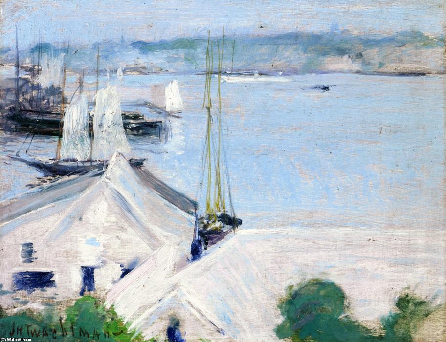 Wikioo.org - Bách khoa toàn thư về mỹ thuật - Vẽ tranh, Tác phẩm nghệ thuật John Henry Twachtman - Boats At Anchor 1