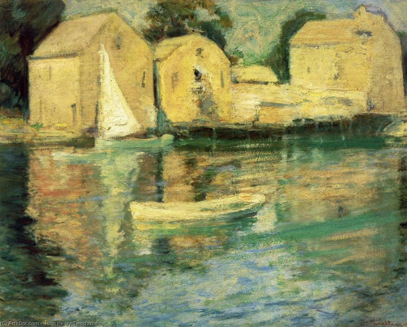 Wikioo.org - The Encyclopedia of Fine Arts - Painting, Artwork by John Henry Twachtman - Cos Cob