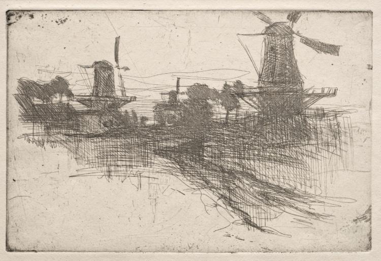 WikiOO.org - 백과 사전 - 회화, 삽화 John Henry Twachtman - Evening, Dordrecht