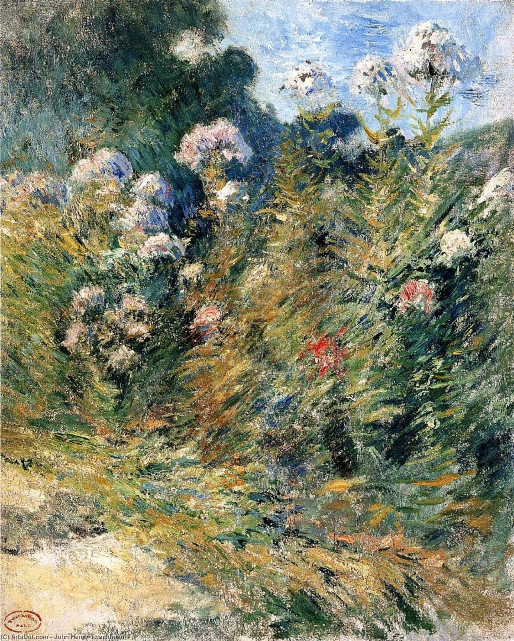 Wikioo.org - The Encyclopedia of Fine Arts - Painting, Artwork by John Henry Twachtman - Flower Garden