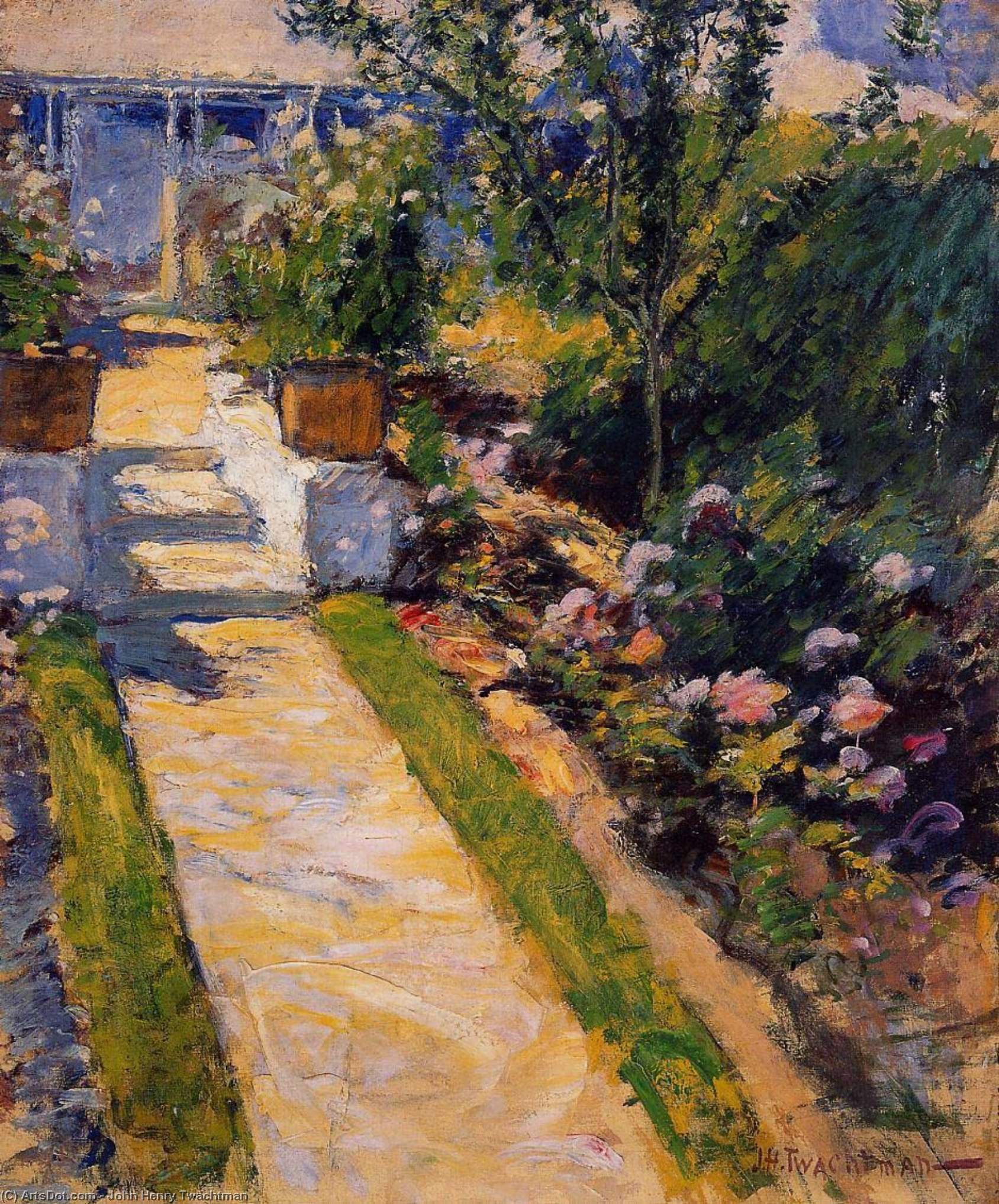 Wikioo.org - The Encyclopedia of Fine Arts - Painting, Artwork by John Henry Twachtman - In the Garden