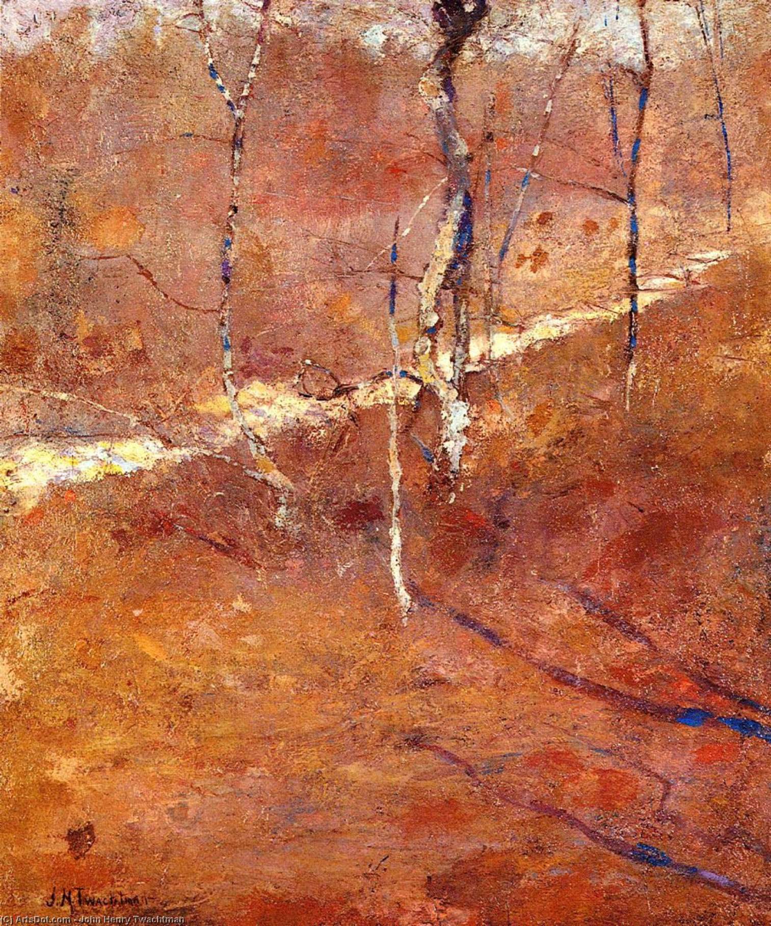 Wikioo.org - The Encyclopedia of Fine Arts - Painting, Artwork by John Henry Twachtman - Landscape 1