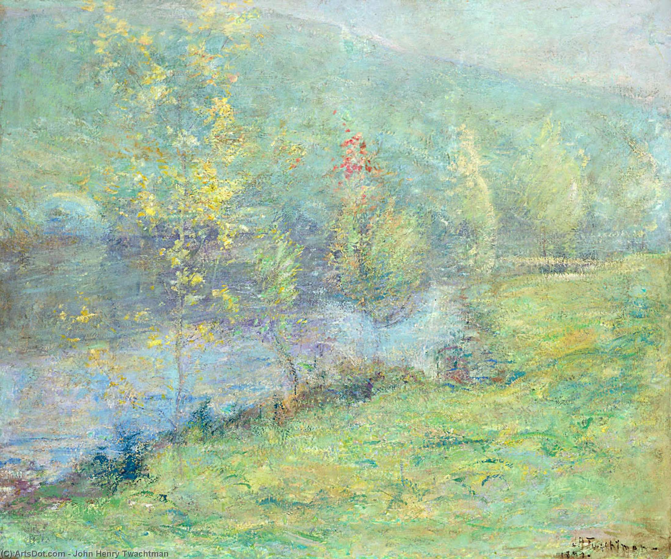 Wikioo.org - Bách khoa toàn thư về mỹ thuật - Vẽ tranh, Tác phẩm nghệ thuật John Henry Twachtman - Misty May Morn