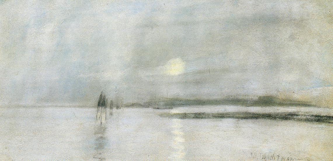 WikiOO.org - Encyclopedia of Fine Arts - Målning, konstverk John Henry Twachtman - Moonlight, Flanders