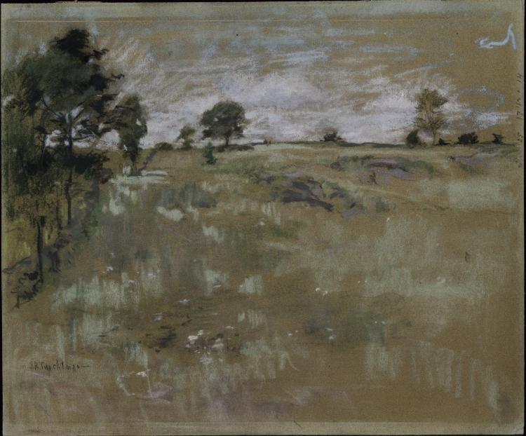 Wikioo.org - The Encyclopedia of Fine Arts - Painting, Artwork by John Henry Twachtman - Pastures, Greenwich, Connecticut
