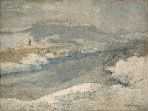 Wikioo.org - Bách khoa toàn thư về mỹ thuật - Vẽ tranh, Tác phẩm nghệ thuật John Henry Twachtman - River in Winter