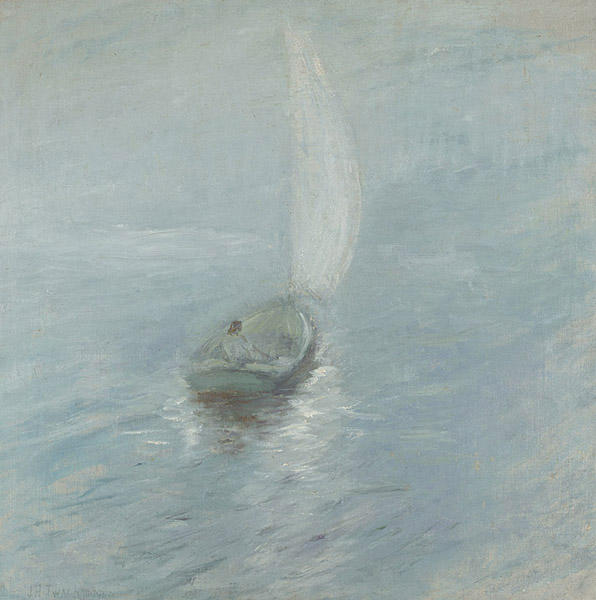 WikiOO.org - Güzel Sanatlar Ansiklopedisi - Resim, Resimler John Henry Twachtman - Sailing in the Mist 1