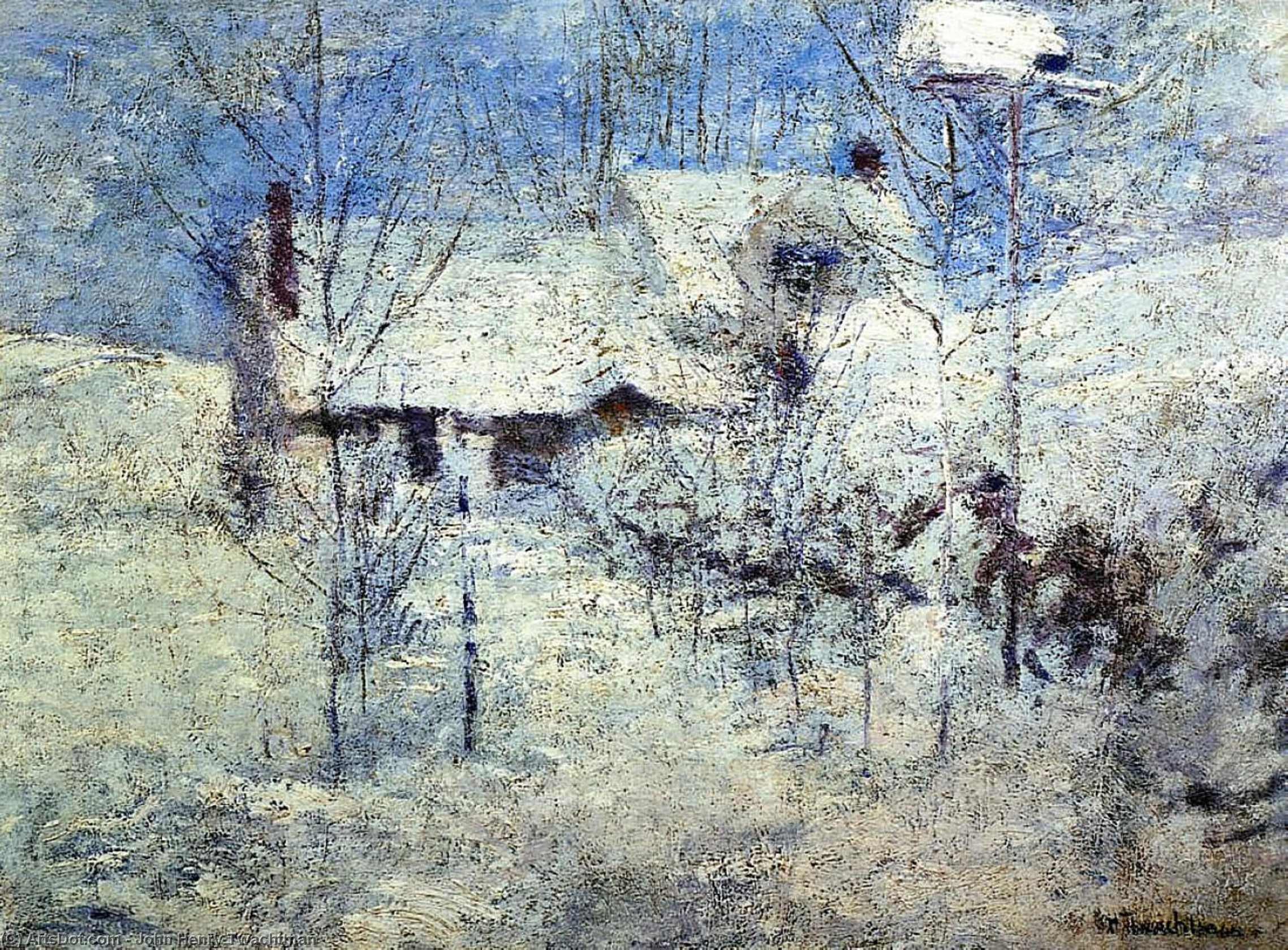 Wikioo.org - The Encyclopedia of Fine Arts - Painting, Artwork by John Henry Twachtman - Snowbound