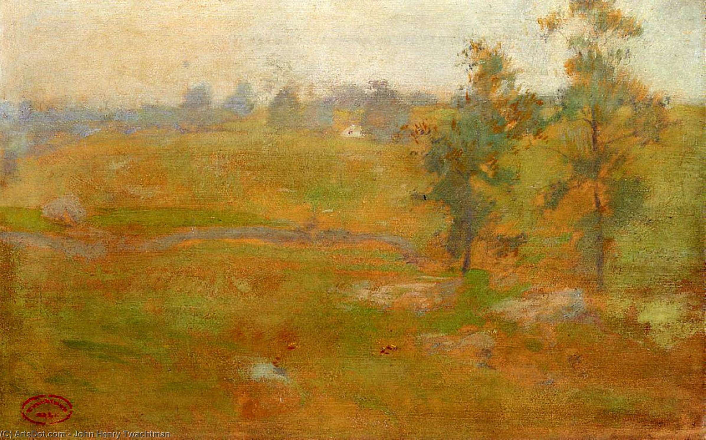 Wikioo.org - The Encyclopedia of Fine Arts - Painting, Artwork by John Henry Twachtman - Summer Landscape