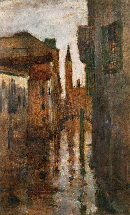 Wikioo.org - The Encyclopedia of Fine Arts - Painting, Artwork by John Henry Twachtman - The Campanile, Late Afternoon