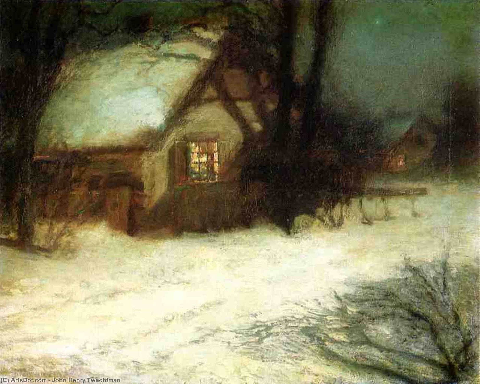 Wikioo.org - The Encyclopedia of Fine Arts - Painting, Artwork by John Henry Twachtman - The Christmas Tree
