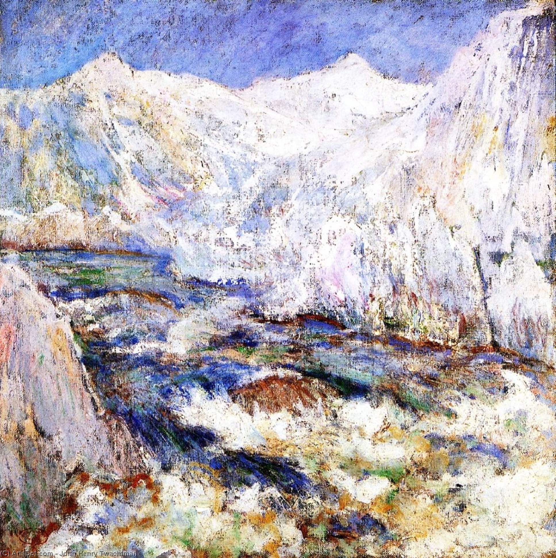 Wikioo.org - The Encyclopedia of Fine Arts - Painting, Artwork by John Henry Twachtman - The Rapids, Yellowstone