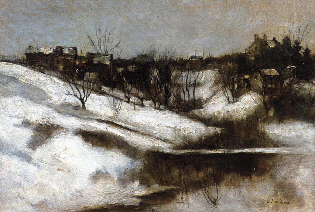Wikioo.org - The Encyclopedia of Fine Arts - Painting, Artwork by John Henry Twachtman - Twachtman's Home, Avondale, Ohio