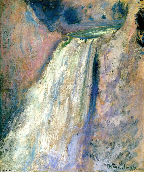 Wikioo.org - The Encyclopedia of Fine Arts - Painting, Artwork by John Henry Twachtman - Waterfall, Yellowstone