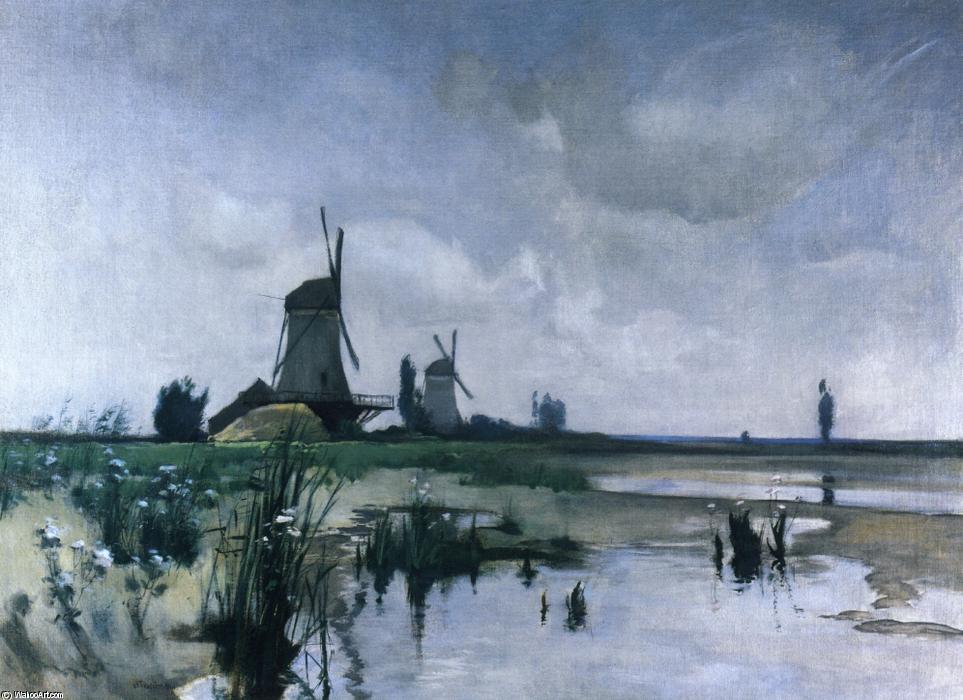 Wikioo.org - The Encyclopedia of Fine Arts - Painting, Artwork by John Henry Twachtman - Windmills