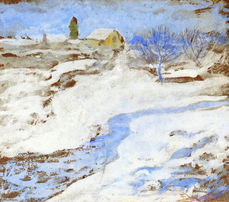 WikiOO.org - Encyclopedia of Fine Arts - Maalaus, taideteos John Henry Twachtman - Winter 1