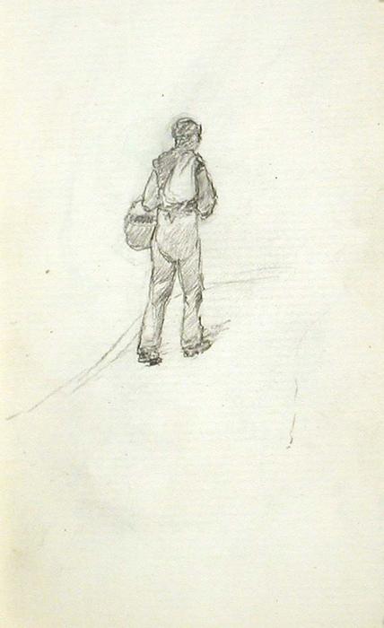 WikiOO.org - Encyclopedia of Fine Arts - Festés, Grafika John Ottis Adams - Boy with Basket
