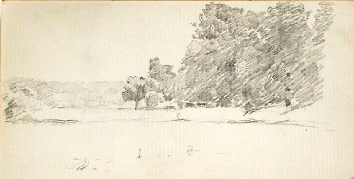 WikiOO.org - Enciklopedija likovnih umjetnosti - Slikarstvo, umjetnička djela John Ottis Adams - Field and Trees 1