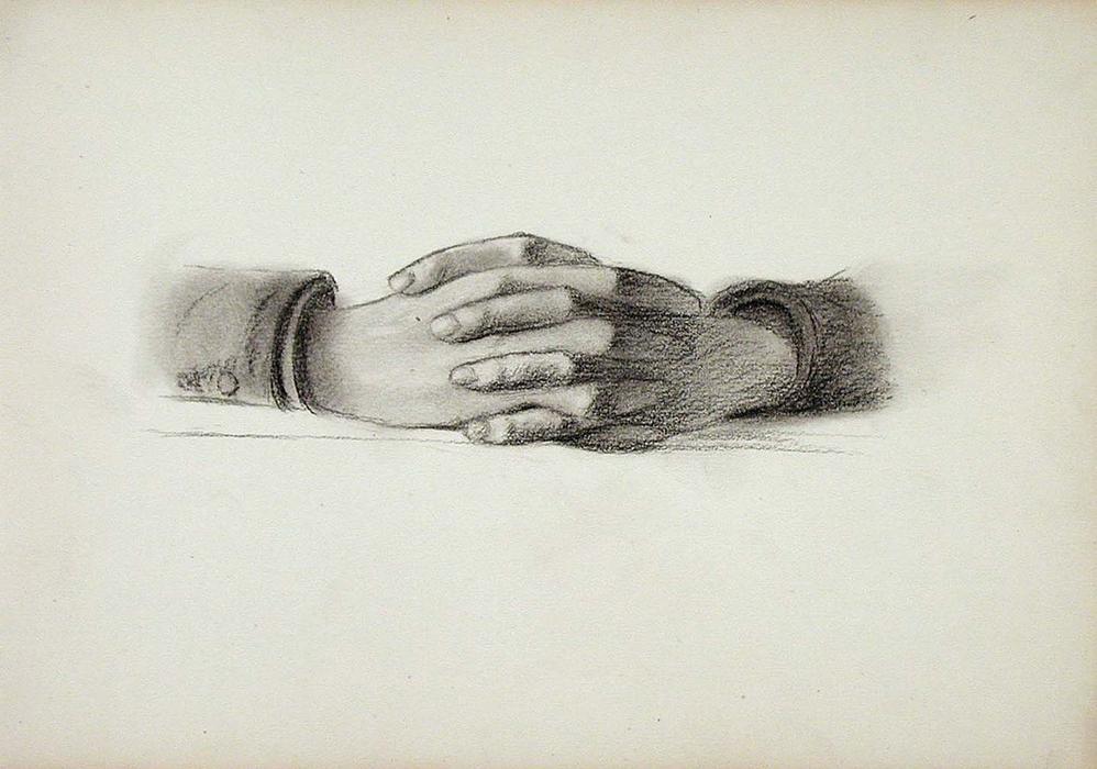 WikiOO.org - Güzel Sanatlar Ansiklopedisi - Resim, Resimler John Ottis Adams - Folded Hands
