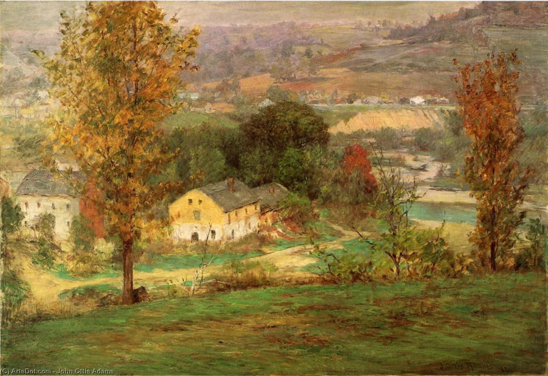 Wikioo.org - The Encyclopedia of Fine Arts - Painting, Artwork by John Ottis Adams - In the Whitewater Valley