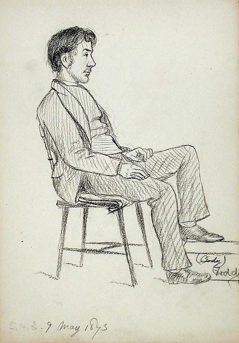 WikiOO.org - Enciklopedija likovnih umjetnosti - Slikarstvo, umjetnička djela John Ottis Adams - Man Seated