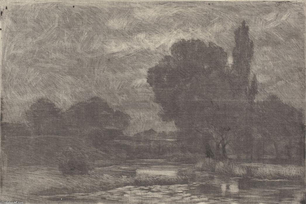 WikiOO.org - Encyclopedia of Fine Arts - Lukisan, Artwork John Ottis Adams - Marshy Landscape