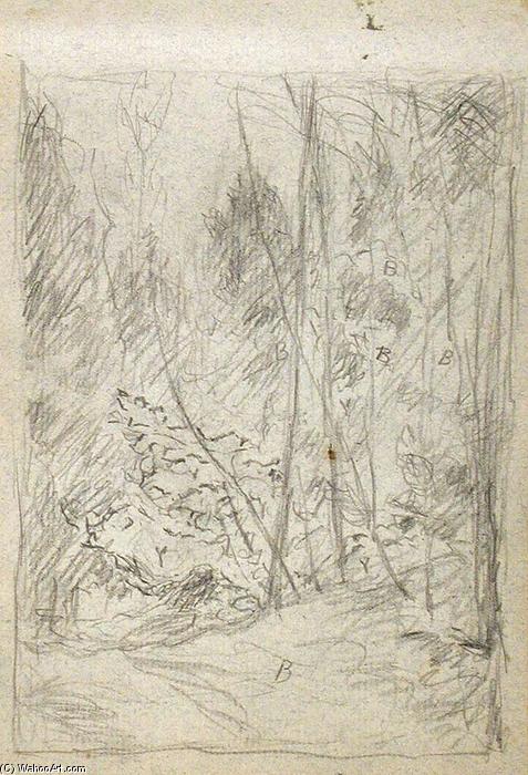 WikiOO.org - Encyclopedia of Fine Arts - Lukisan, Artwork John Ottis Adams - Path Through Woods