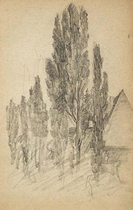 WikiOO.org - Енциклопедия за изящни изкуства - Живопис, Произведения на изкуството John Ottis Adams - Poplar Trees 2