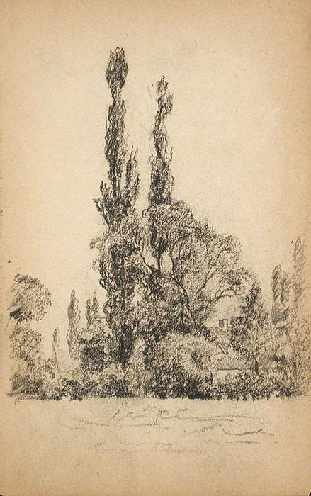 WikiOO.org - Enciklopedija likovnih umjetnosti - Slikarstvo, umjetnička djela John Ottis Adams - Poplar Trees