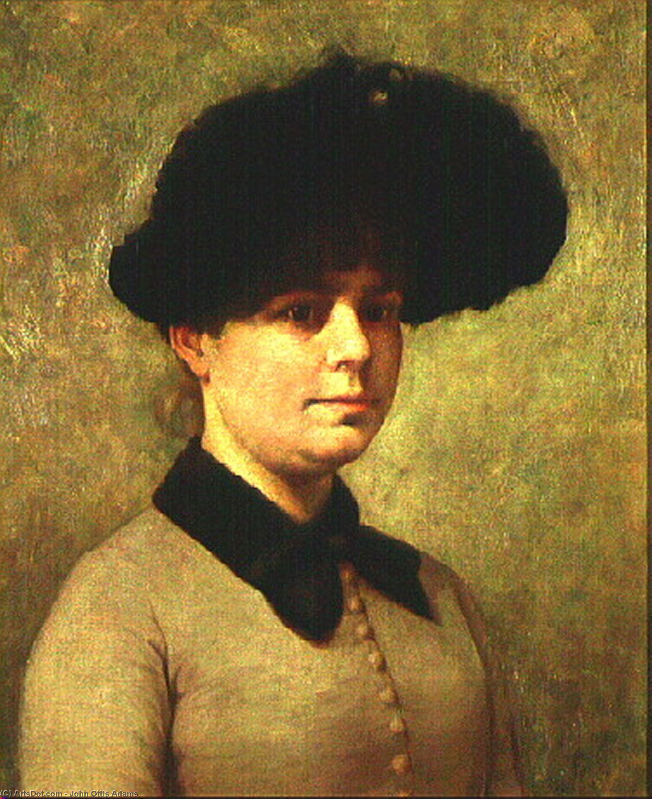 Wikioo.org - The Encyclopedia of Fine Arts - Painting, Artwork by John Ottis Adams - Portrait of Mary Ethell Gertrude Walker