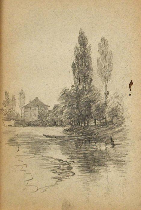 Wikioo.org - Encyklopedia Sztuk Pięknych - Malarstwo, Grafika John Ottis Adams - River with Distant House