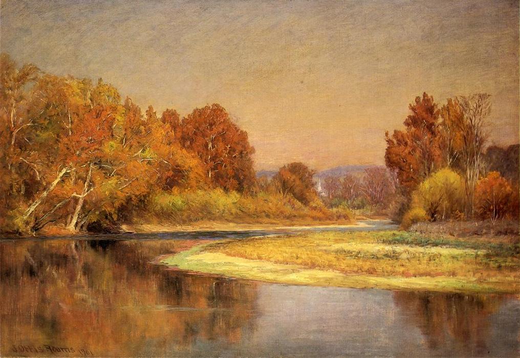 Wikioo.org - The Encyclopedia of Fine Arts - Painting, Artwork by John Ottis Adams - Sycamores on the Whitewater