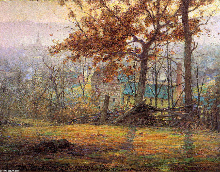Wikioo.org - The Encyclopedia of Fine Arts - Painting, Artwork by John Ottis Adams - The Old Mills of Brookville
