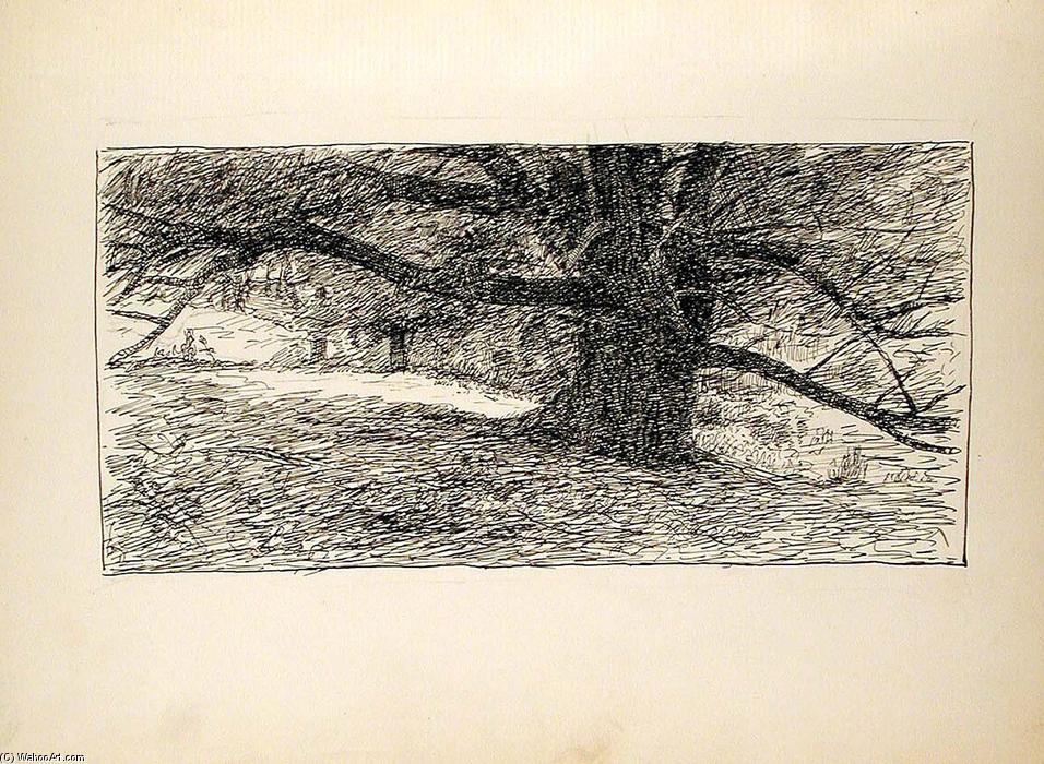 WikiOO.org - Enciclopedia of Fine Arts - Pictura, lucrări de artă John Ottis Adams - Tree Trunk 1