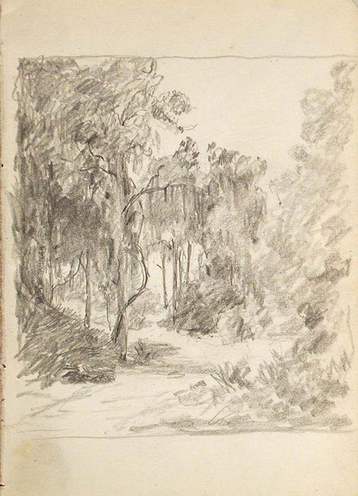 WikiOO.org - Enciklopedija likovnih umjetnosti - Slikarstvo, umjetnička djela John Ottis Adams - Trees with Spanish Moss