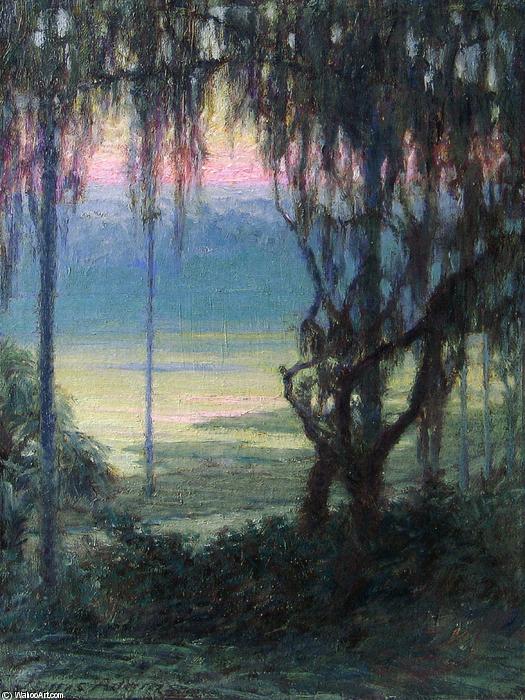 Wikioo.org - The Encyclopedia of Fine Arts - Painting, Artwork by John Ottis Adams - Twilight Along the Florida Coast
