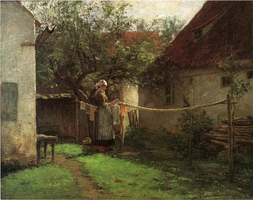 WikiOO.org - Encyclopedia of Fine Arts - Målning, konstverk John Ottis Adams - Wash Day, Bavaria