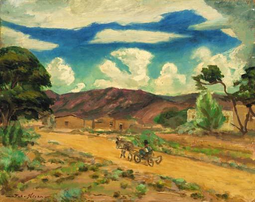 Wikioo.org - The Encyclopedia of Fine Arts - Painting, Artwork by John Sloan - Back to Market, Santa Fe