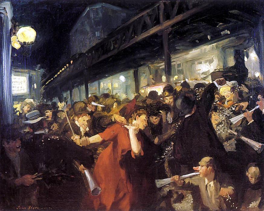 Wikioo.org - The Encyclopedia of Fine Arts - Painting, Artwork by John Sloan - Election Night