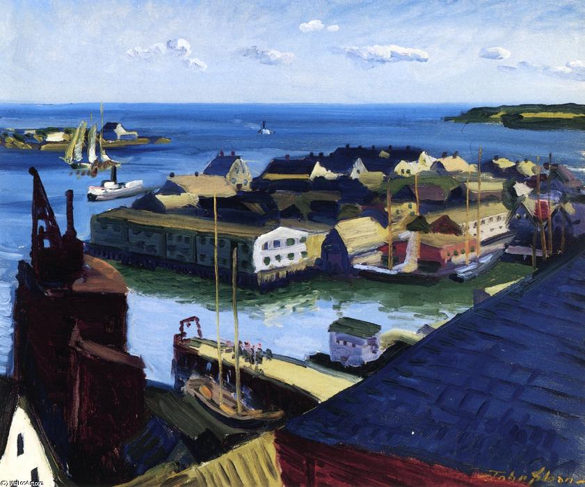 Wikioo.org - The Encyclopedia of Fine Arts - Painting, Artwork by John Sloan - Fishing Port, Gloucester
