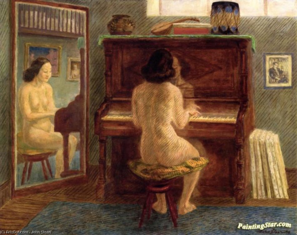 WikiOO.org – 美術百科全書 - 繪畫，作品 John Sloan - 钢琴三重奏