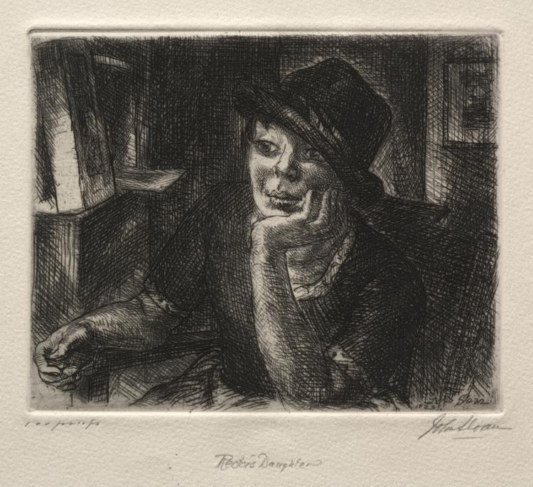 Wikioo.org - The Encyclopedia of Fine Arts - Painting, Artwork by John Sloan - Rector's Daughter