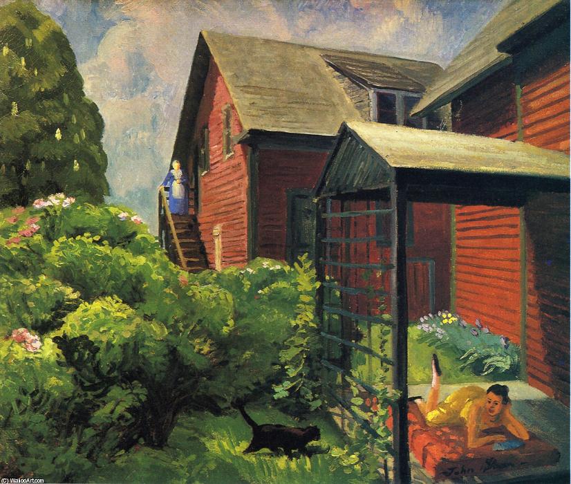 Wikioo.org - The Encyclopedia of Fine Arts - Painting, Artwork by John Sloan - Sally and Paul, Reds and Greens