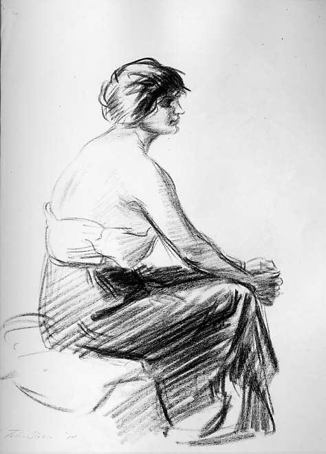 Wikioo.org - The Encyclopedia of Fine Arts - Painting, Artwork by John Sloan - Seated Woman