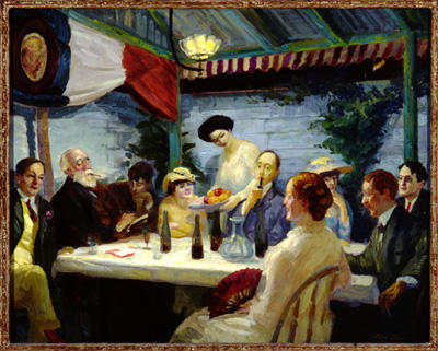 Wikioo.org – La Enciclopedia de las Bellas Artes - Pintura, Obras de arte de John Sloan - Yeats en Petitpas