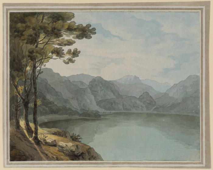 Wikioo.org - The Encyclopedia of Fine Arts - Painting, Artwork by John White Abbott - Borrowdale and Derwentwater, Lake District