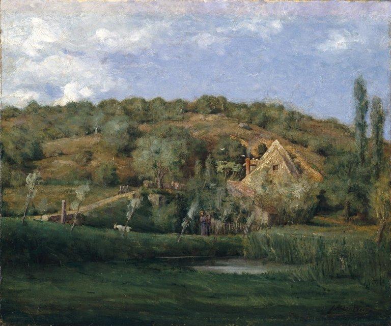 Wikioo.org - The Encyclopedia of Fine Arts - Painting, Artwork by Julian Alden Weir - A French Homestead