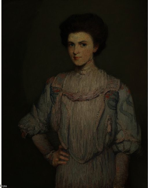 Wikioo.org - The Encyclopedia of Fine Arts - Painting, Artwork by Julian Alden Weir - AN AMERICAN GIRL