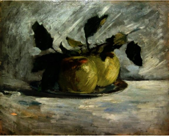 Wikioo.org - The Encyclopedia of Fine Arts - Painting, Artwork by Julian Alden Weir - Apples On A Plate