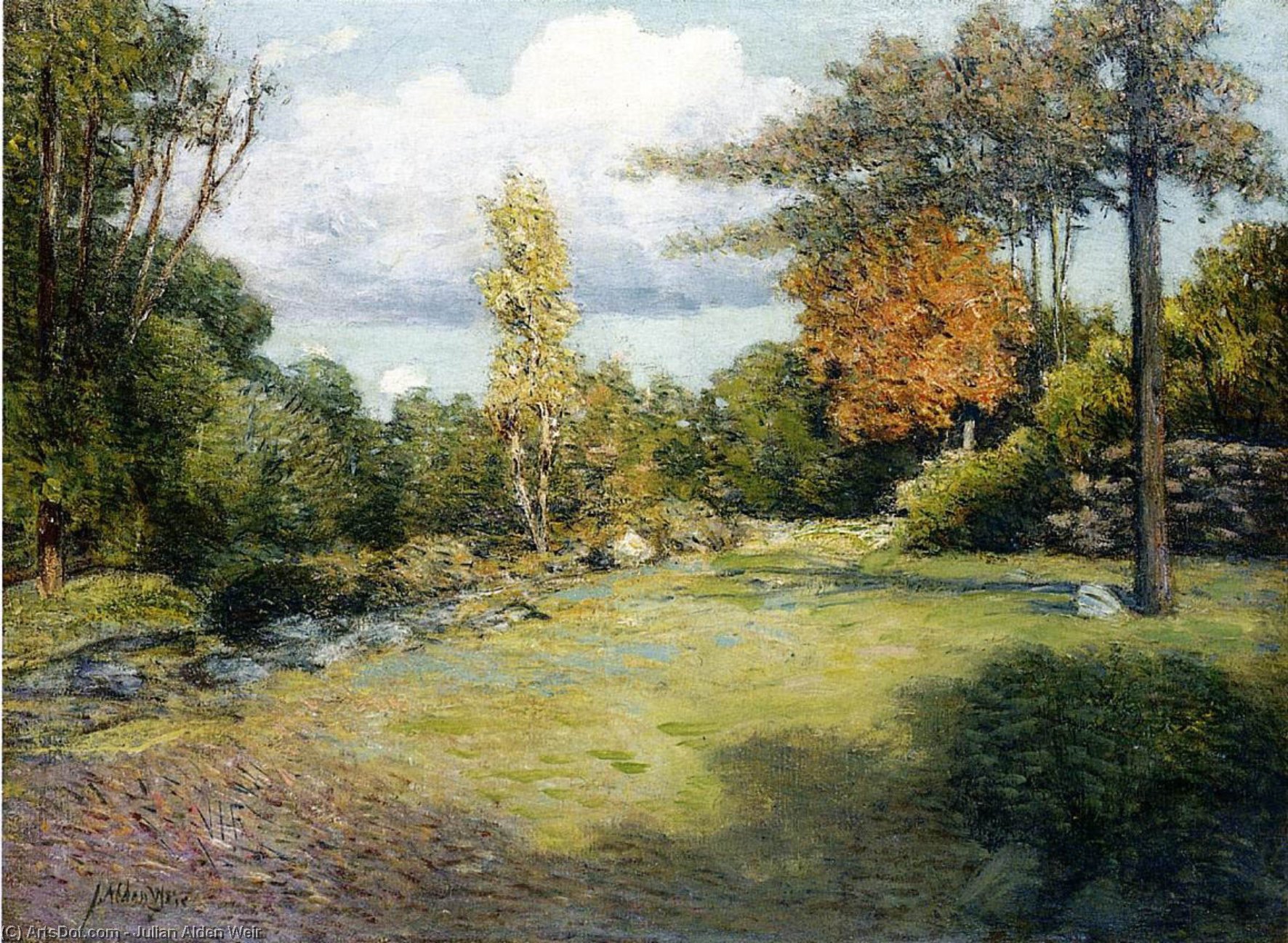 Wikioo.org - The Encyclopedia of Fine Arts - Painting, Artwork by Julian Alden Weir - Autumn Days